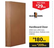 Solid Doors Hardboard Internal Door Hollow Core 2032mm x 813mm-Each