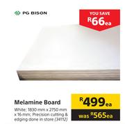 PG Bison Melamine Board 1830mm x 2750mm x 16mm-Each