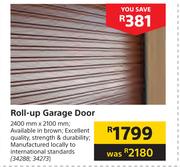Roll Up Garage Door 2400mm x 2100mm-Each