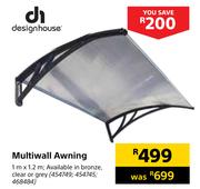 Designhouse Multiwall Awning-1m x 1.2m