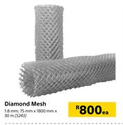 Diamond Mesh-1.8mm 75mm X 1800mm X 30m-Each