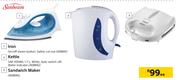 Sunbeam Iron, Kettle Or Sandwich Maker-Each