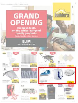 Builders : Elim Grand Opening (28 Mar - 31 Mar 2019), page 1