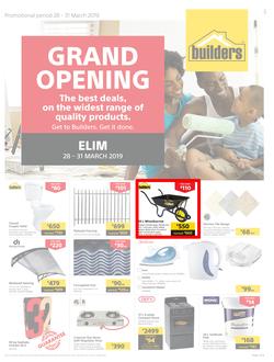 Builders : Elim Grand Opening (28 Mar - 31 Mar 2019), page 1