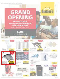 Builders : Elim Grand Opening (28 Mar - 31 Mar 2019), page 1