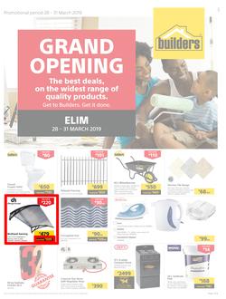 Builders : Elim Grand Opening (28 Mar - 31 Mar 2019), page 1