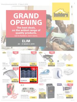 Builders : Elim Grand Opening (28 Mar - 31 Mar 2019), page 1
