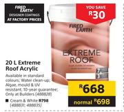 Fired Earth 20Ltr Extreme Roof Acrylic