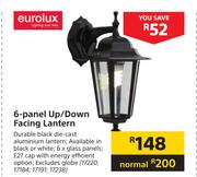 Eurolux 6 Panel Up/Down Facing Lantern
