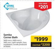Sphinx Samba Corner Bath-1400mm x 1400mm x 1445mm