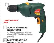Ryobi 500W handyline Impact Drill-Each