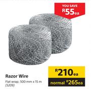 Razor Wire Flat Wrap-500mm x 15m Each