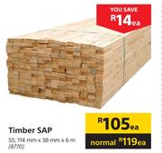 Timber Sap S5-114mm x 38mm x 6m Each