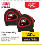 Ross 5m Measuring Tape-5m x 19mm Each