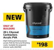 20Ltr Citycoat Contractors Acrylic PVA