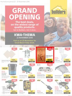 Builders Kwathema : Kwathema Grand Opening (22 Nov - 25 Nov 2018), page 1