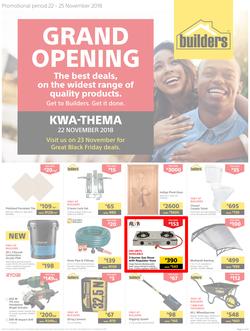 Builders Kwathema : Kwathema Grand Opening (22 Nov - 25 Nov 2018), page 1