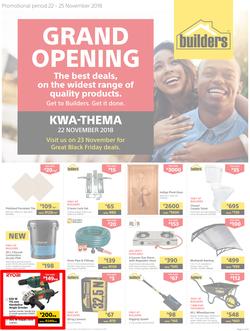 Builders Kwathema : Kwathema Grand Opening (22 Nov - 25 Nov 2018), page 1