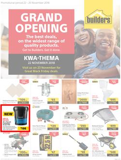 Builders Kwathema : Kwathema Grand Opening (22 Nov - 25 Nov 2018), page 1