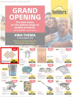 Builders Kwathema : Kwathema Grand Opening (22 Nov - 25 Nov 2018), page 1