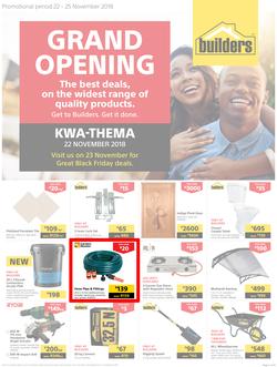 Builders Kwathema : Kwathema Grand Opening (22 Nov - 25 Nov 2018), page 1