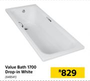 Value Bath Drop In White
