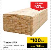 Timber SAP S5 114mm x 38mm x 6m-Each