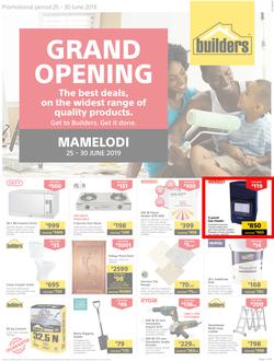 Builders Superstore Mamelodi : Grand Opening (25 Jun - 30 Jun 2019), page 1