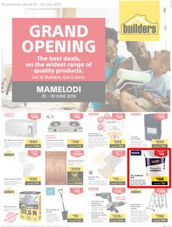 Builders Superstore Mamelodi : Grand Opening (25 Jun - 30 Jun 2019), page 1