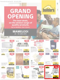 Builders Superstore Mamelodi : Grand Opening (25 Jun - 30 Jun 2019), page 1