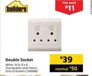 Builders Double Socket