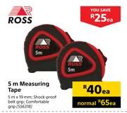 Ross 5m Measuring Tape-5m x 19mm Each
