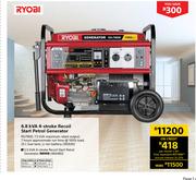 Ryobi 5.0kVA 4 Stroke Recoil Start Petrol Generator 