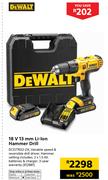 DeWalt 18V 13mm Li-Ion Hammer Drill DCD77652-ZA