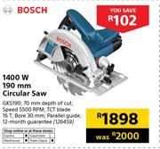 Bosch 1400W 190mm Circular Saw GKS190