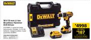 DeWalt 18V 13mm Li-Ion Brushless Hammer Drill Driver DCD796P2