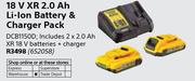 DeWalt 18V XR 2.0Ah Li-Ion Battery & Charger Pack DCB1150D