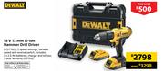 DeWalt 18V 13mm Li-Ion Hammer Drill Driver DCD776D2