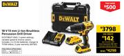 DeWalt 18V 13mm Li-Ion Brushless Percussion Drill Driver DCD778D2T-ZA01