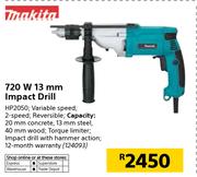 Makita 720W 13mm Impact Drill HP2050