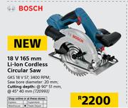 Bosch 18V 165mm Li-Ion Cordless Circular Saw GKS 18V 57