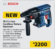 Bosch 18V Li-Ion Cordless Rotary Hammer GBH 180-LI