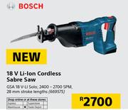 Bosch 18V Li-Ion Cordless Sabre Saw