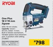 Ryobi One Plus 18V 19mm Jigsaw XJ50