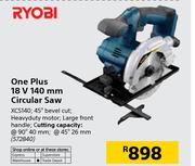 Ryobi One Plus 18V 140mm Circular Saw XCS140