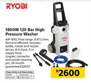 Ryobi 1800W 120 Bar High Pressure Washer