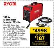 Ryobi 180A Metal Inert Inverter Welder