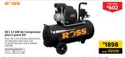 Ross 50L 1.1kW Air Compressor Plus 5 Piece Kit