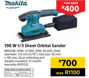 Makita 190W 1/3 Sheet Orbital Sander M9203B