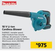 Makita 18V Li-Ion Cordless Blower DUB182Z